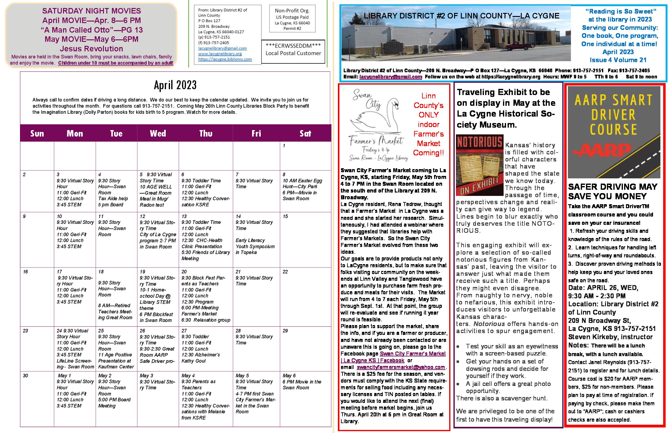 Corrected April Newsletter 2023