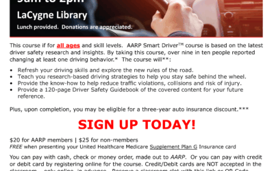 AARP Safe Driver Course Coming to the Library–October 8th
